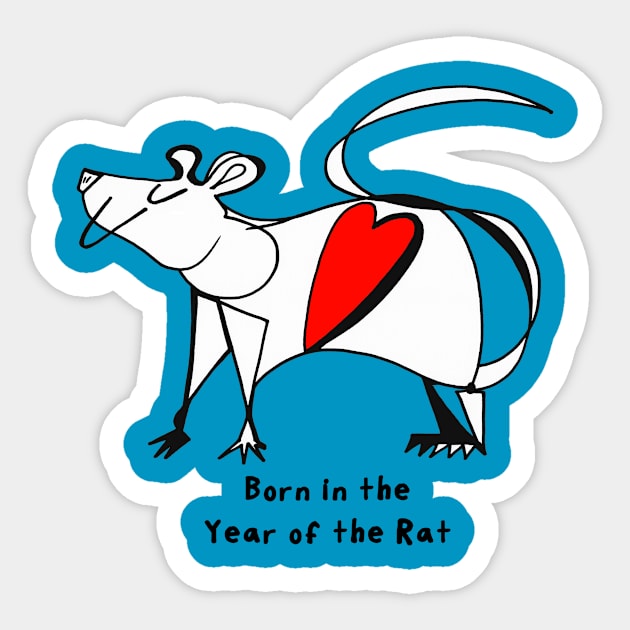 Born in the Year of the Rat Sticker by WorldofPollux